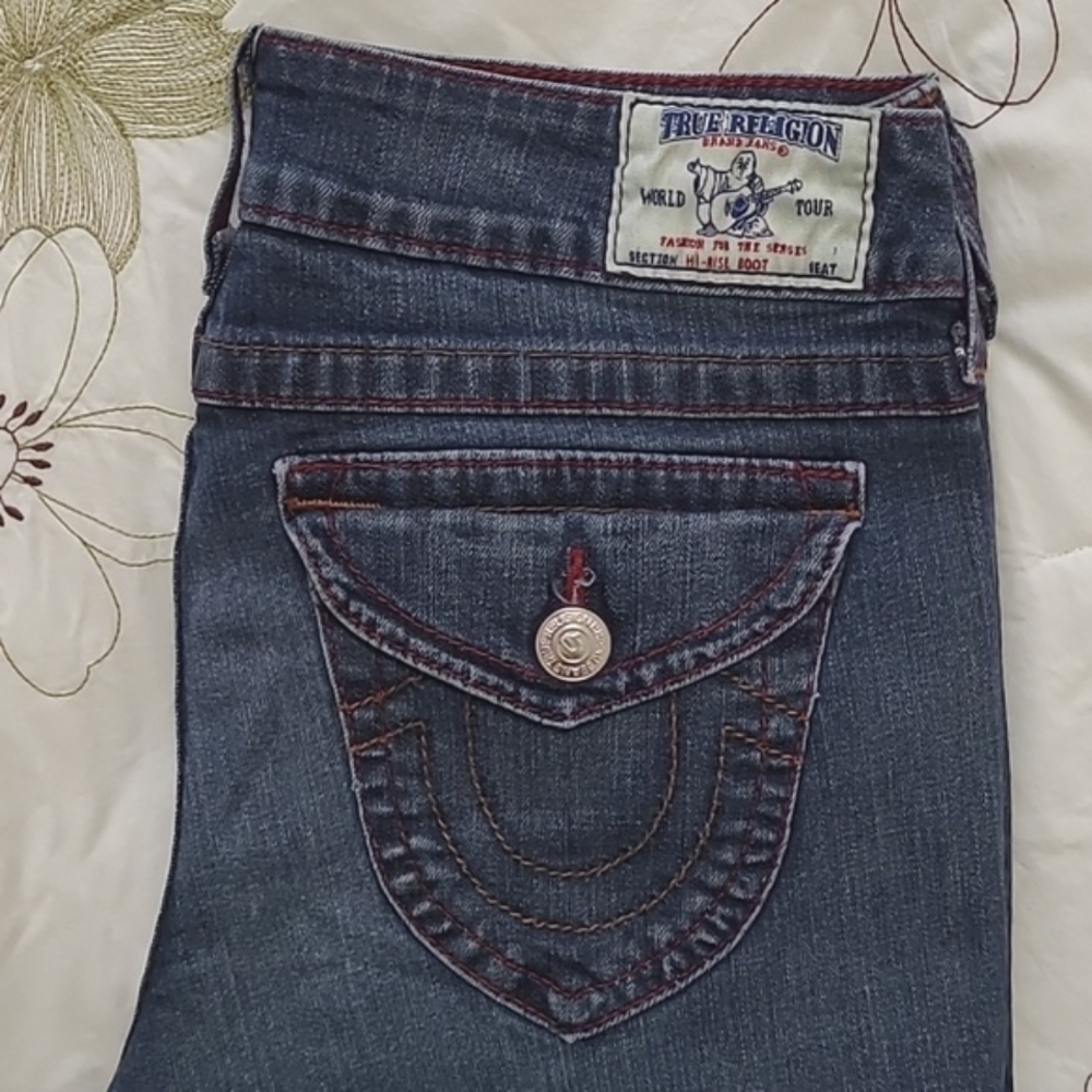 True Religion Mid-Rise Boot Cut Jeans
